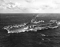 Photo # NH 97686:  USS Ranger at sea in the western Pacific, August 1961