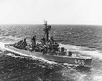 Photo # NH 98068:  USS Black at sea, circa 1968
