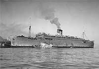 Photo # NH 98767:  SS Brazil at San Francisco in late 1945 or early 1946