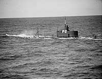 Photo # NH 98895:  USS Pike submerging, circa 1936-1939