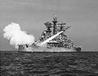Photo # NH 98953:  USS Little Rock fires a Talos guided missile, May 1961