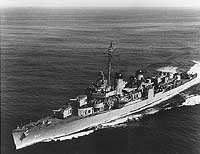 Photo # NH 99191:  USS Cowell underway, 1951