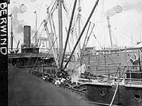 Photo #  NH 99272:  SS Berwind (background) in port, circa 1918
