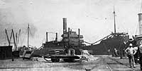 Photo #  NH 99881:  SS Carib in port, possibly in late 1917 while being prepared for Navy service