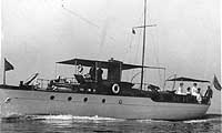 Photo #  NH 100219:  Motor boat Mustang underway prior to World War I