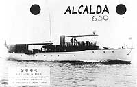 Photo #  NH 100648:  Motor yacht Alcalda underway, prior to World War I