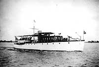 Photo #  NH 100878:  Motor boat Corinthia underway, prior to World War I