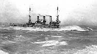 Photo # NH 101072:  USS Vermont in heavy seas, circa 1907-09