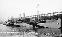Photo # NH 101819:  USS Powhatan docked at New York City, September 1918
