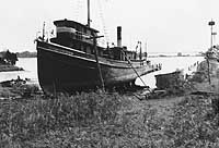 Photo #  NH 102186:  Fishing vessel Raymond Humphreys hauled out on a marine railway, circa 1940-1941