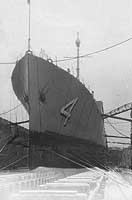 Photo # NH 103335:  USS Sausalito in dry dock, circa 1952