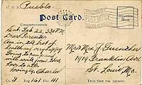 Photo # NH 103582-A-KN:  Knights of Columbus postcard for returning troops, mailed on 22 February 1919 by a serviceman who arrived in the U.S. on USS Pueblo.