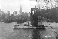 Photo # NH 104600:  USS Culgoa underway in the East River, New York City, circa the 1910s or early 1920s
