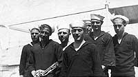 Photo # NH 105019:  Members of a USS Patricia bridge crew, circa May-June 1919