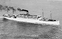 Photo # NH 105094:  USAT Republic underway at sea, circa the 1930s