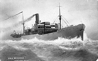 Photo #  NH 105248:  An artist's depiction of USS Kermoor "homeward bound" in March 1919