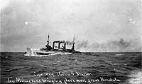 Photo # NH 105997:  USS Minnesota pitching in heavy seas, 1908