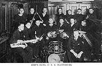 Photo # NH 106056:  USS Plattsburg's band, circa 1919