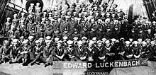 Photo # NH 106364:  Officers and Crew of USS Edward Luckenbach, 1919