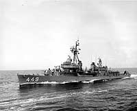 Photo # NH 107294:  USS Nicholas underway at sea, June 1964. Photographed by PH1 T.J. Meade