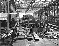 Photo # 19-N-7-9-3:  USS Wyoming under construction at San Francisco, California, 30 Uune 1900