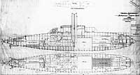 Photo # 19-N-11812:  General arrangement plans of submarine Plunger, 4 September 1895