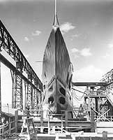 Photo # 19-N-16690:  USS Shark nearly ready for launching, May 1935