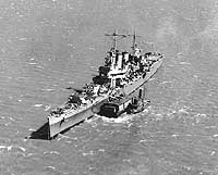 Photo # 19-N-44025:  USS Savannah off New York City, 1 May 1943