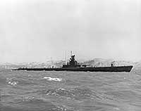 Photo # 19-N-48937:  USS Wahoo off the Mare Island Navy Yard, 14 July 1943