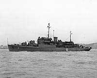 Photo # 19-N-57482:  USS Chincoteague off the Mare Island Navy Yard, 27 December 1943