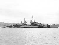 Photo # 19-N-64793:  USS San Diego off the Mare Island Navy Yard, April 1944