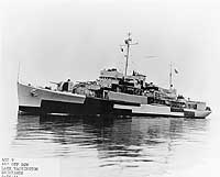 Photo #  19-N-69687:  USS Willoughby off Houghton, Washington, on 24 June 1944