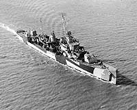 Photo # 19-N-73964:  USS Phelps off Charleston, S.C., about November 1944