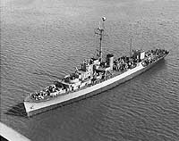 Photo # 19-N-85718:  USS Peoria off Charleston, S.C., circa June 1945