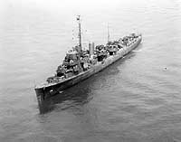 Photo # 19-N-84965:  USS Rinehart off New York City, 8 June 1945.