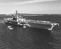 Photo # USN 1061608:  USS Independence at Cannes, France, 5 July 1962
