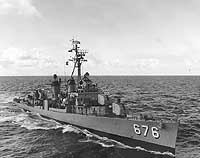 Photo # USN 1074969:  USS Marshall comes alongside USS Coral Sea, off the California coast, 7 March 1963