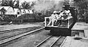 King Albert aboard one of the first trains in the Congo during his visit to the Colony