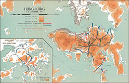 Map: Hong Kong, 7-25 December 1941
