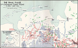 Map 14.--The Final Phase, 2nd Canadian Corps Front, 23 April-5 May 1945