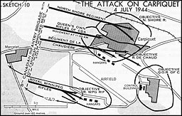 Sketch 10.--The Attack on Carpiquet, 4 July 1944