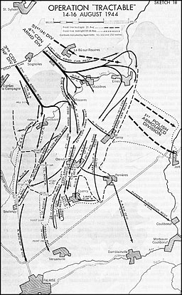 Sketch 18.--Operation Tractable, 14-16 August 1944