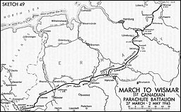 Sketch 49.--March to Wismar, 1st Canadian Parachute Battalion, 27 March-2 May 1945