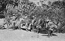 Members of the Jammu & Kashmir Mountain Battery at work camouflaging their guns