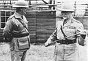 Lieut.-Colonel C. L. Engelbrecht, Commanding Officer of 2nd Field Force Battalion, talking to General Smuts at Gilgil.
