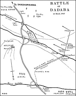 Map: Battle of Dadaba, 13 May 1941