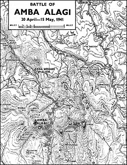 Map: Battle of Amba Alagi