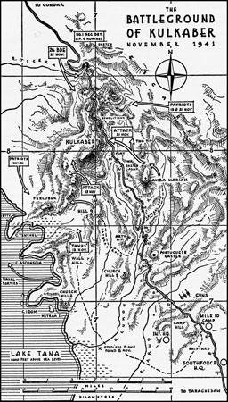 Map: Battleground of Kulkaber, November 1941