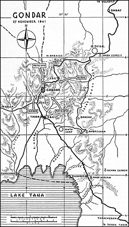 Map: Gondar, 27 November 1941