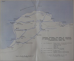 Lines of advance of General Rommel's columns, April 1941